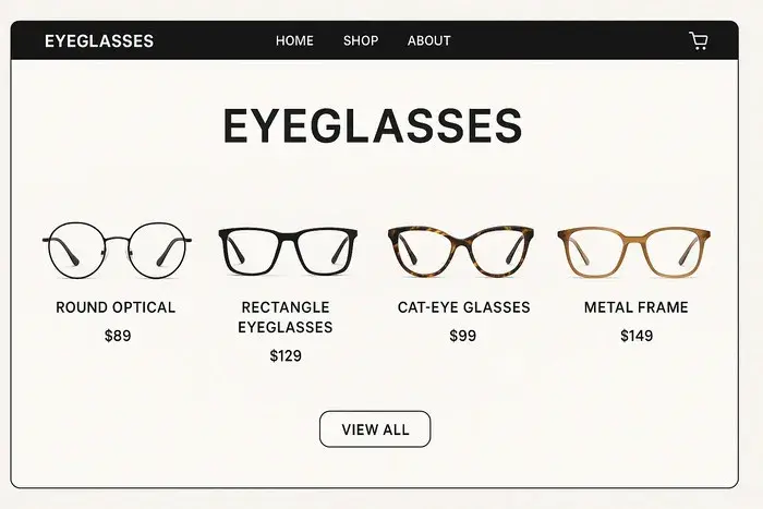 Recursos digitais projetados para sua empresa de óculos em 2025