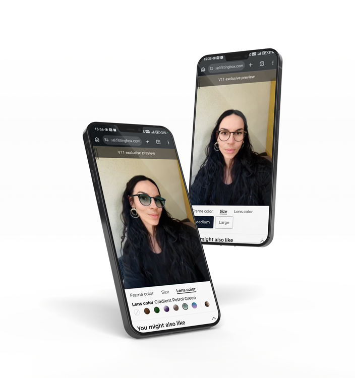 Phone virtual try on eyewear experience